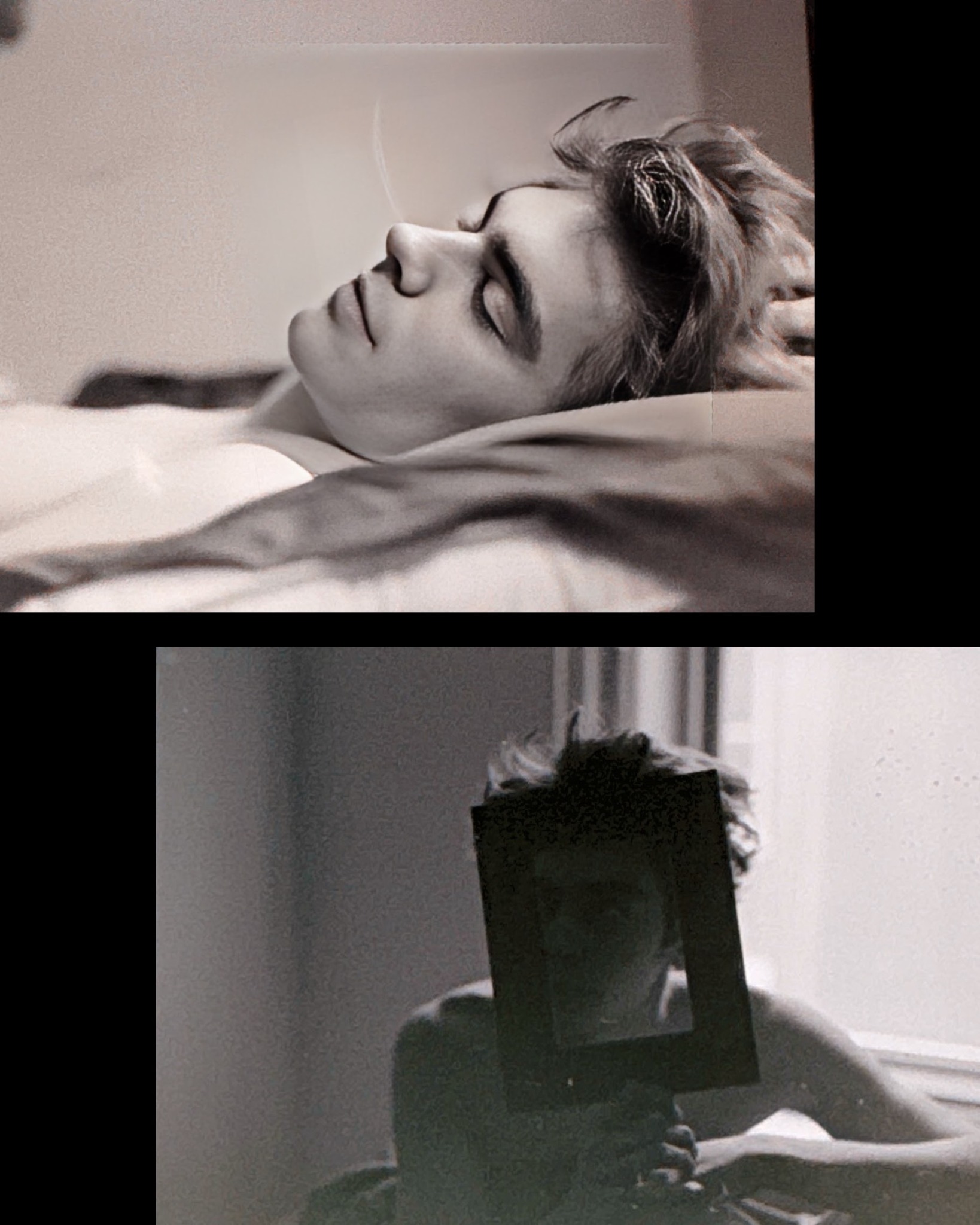 Black-and-white photographic diptych