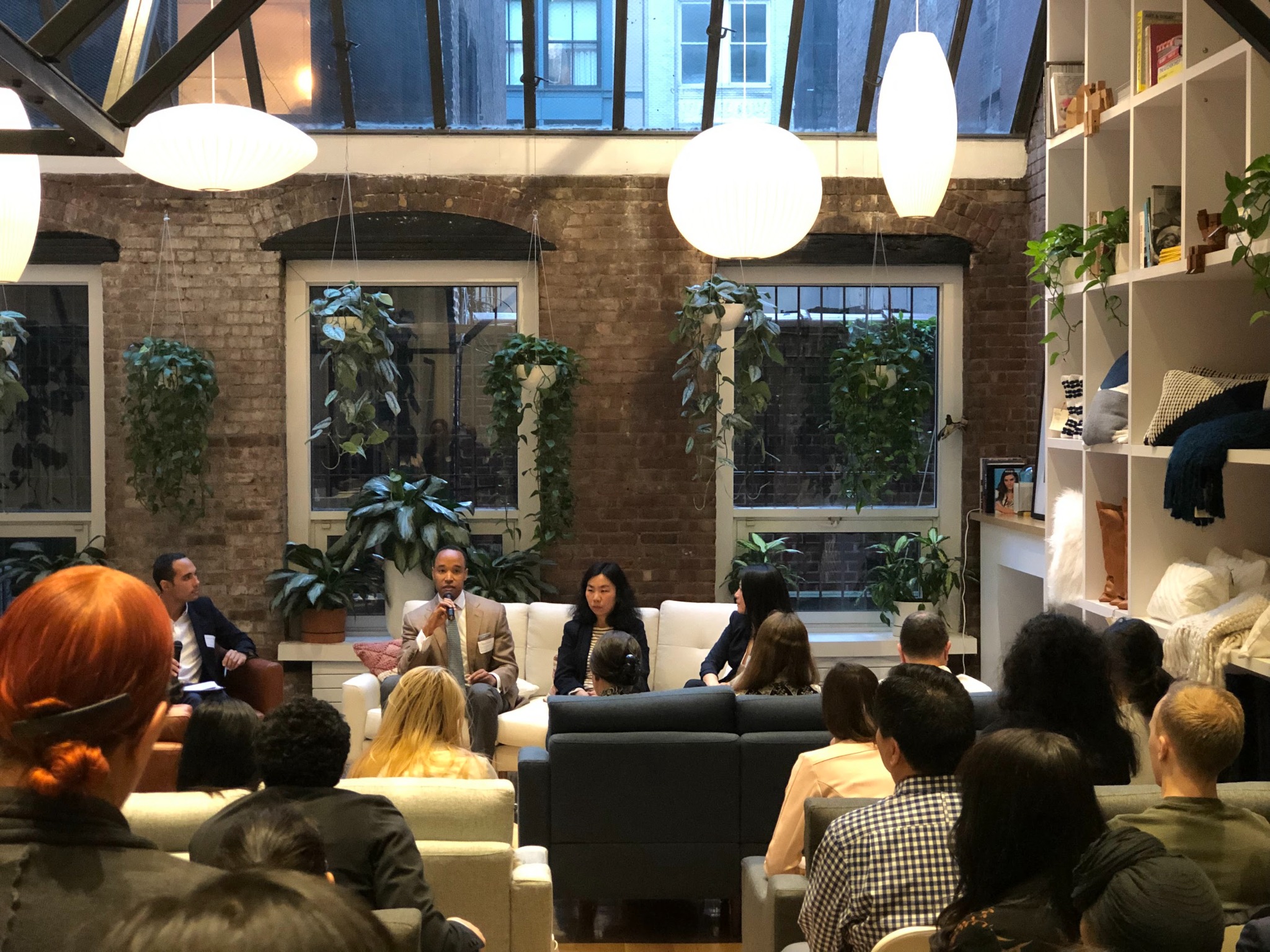 Panel discussion at a Columbia Venture Community event