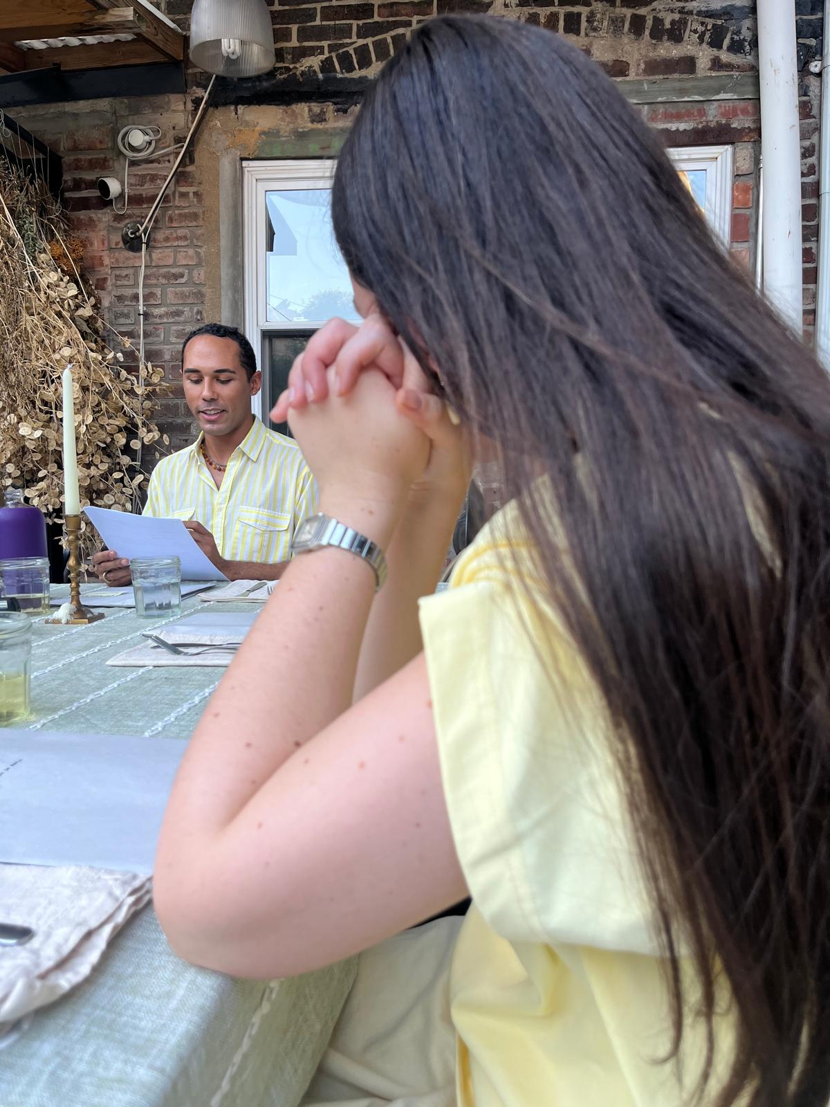 Courtland Thomas hosting an intimate table event